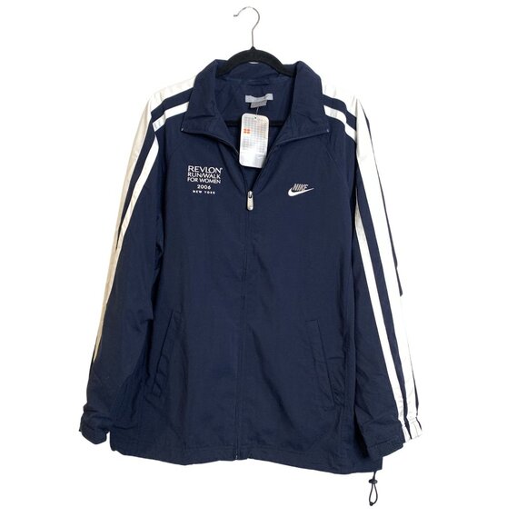 Nike Mens Navy Track Jacket Revlon Run/Walk For Women 2006 Size M Activewear - Picture 2 of 8